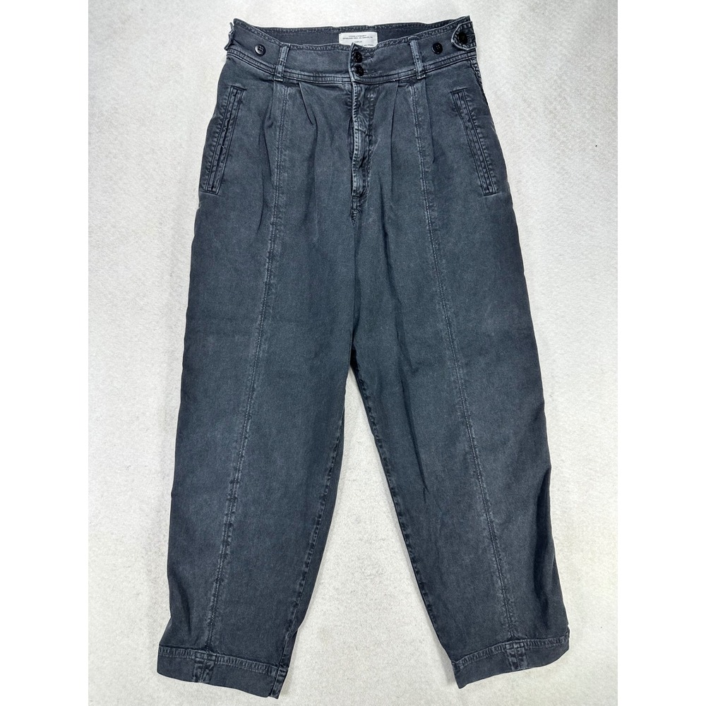 Citizens of Humanity Surplus Pleated Tapered Pants Faded Black Womens Size 29